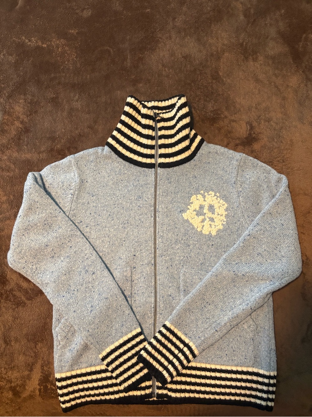Denim tears university zip up blue